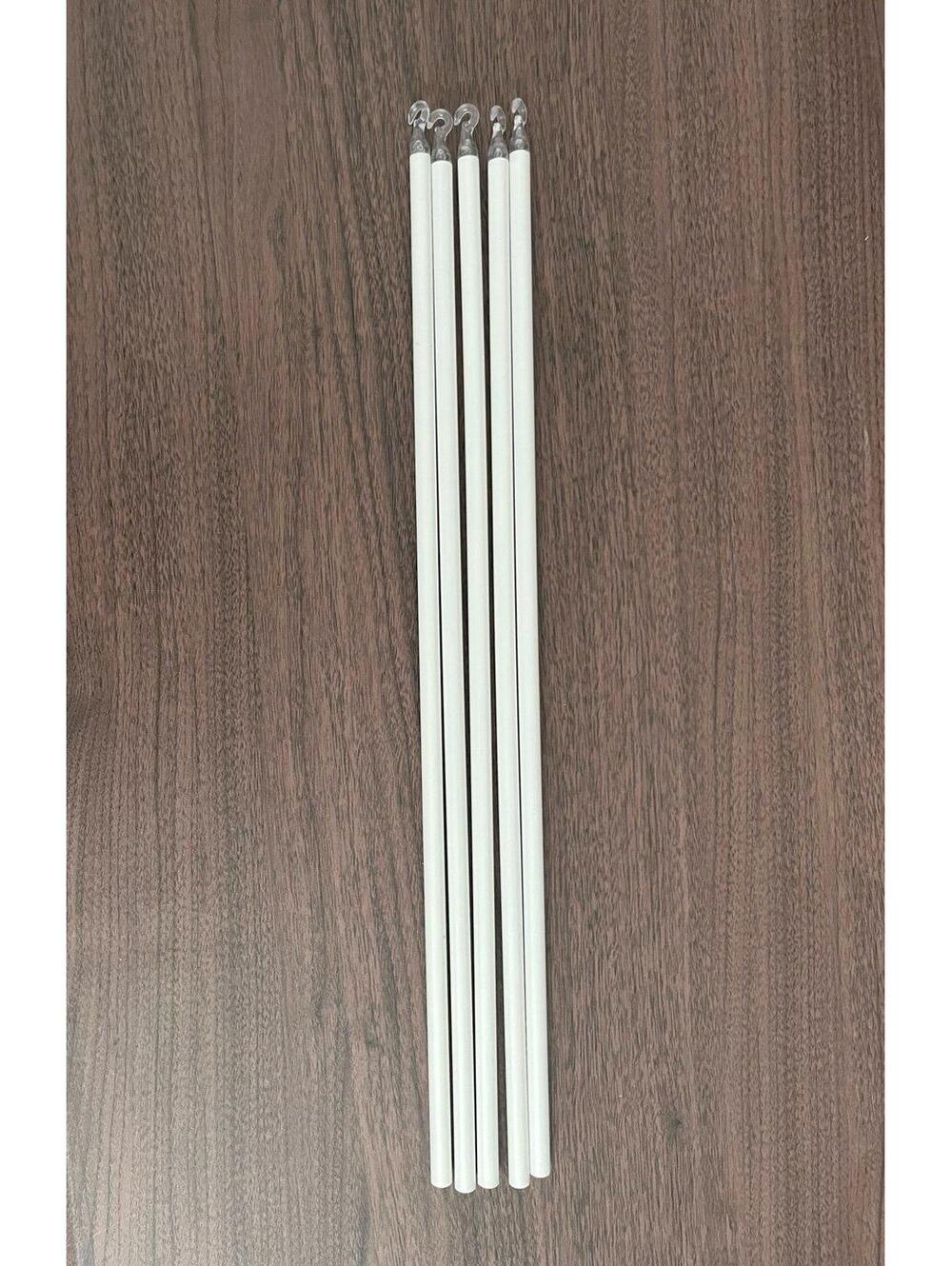 5 white Curtain / Blind Wand - 21 inches